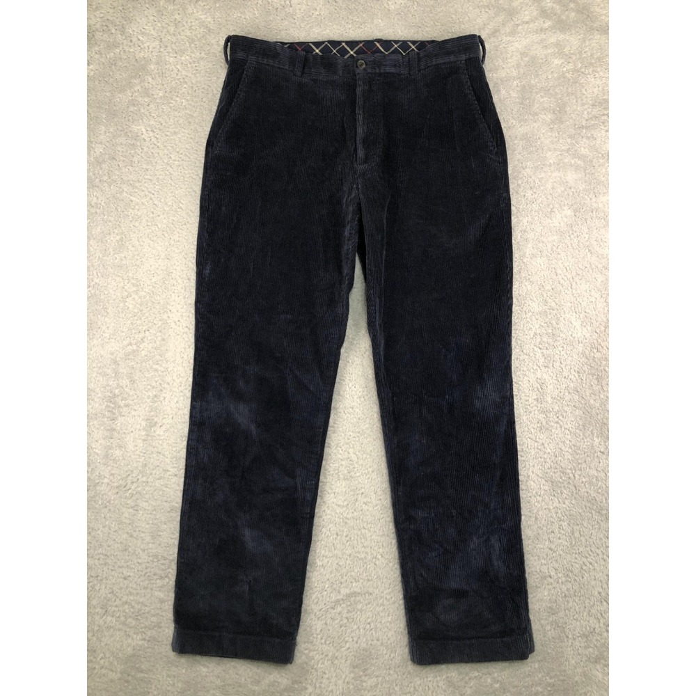 Brooks Brothers Corduroy Pants Mens 36x30 Blue Clark